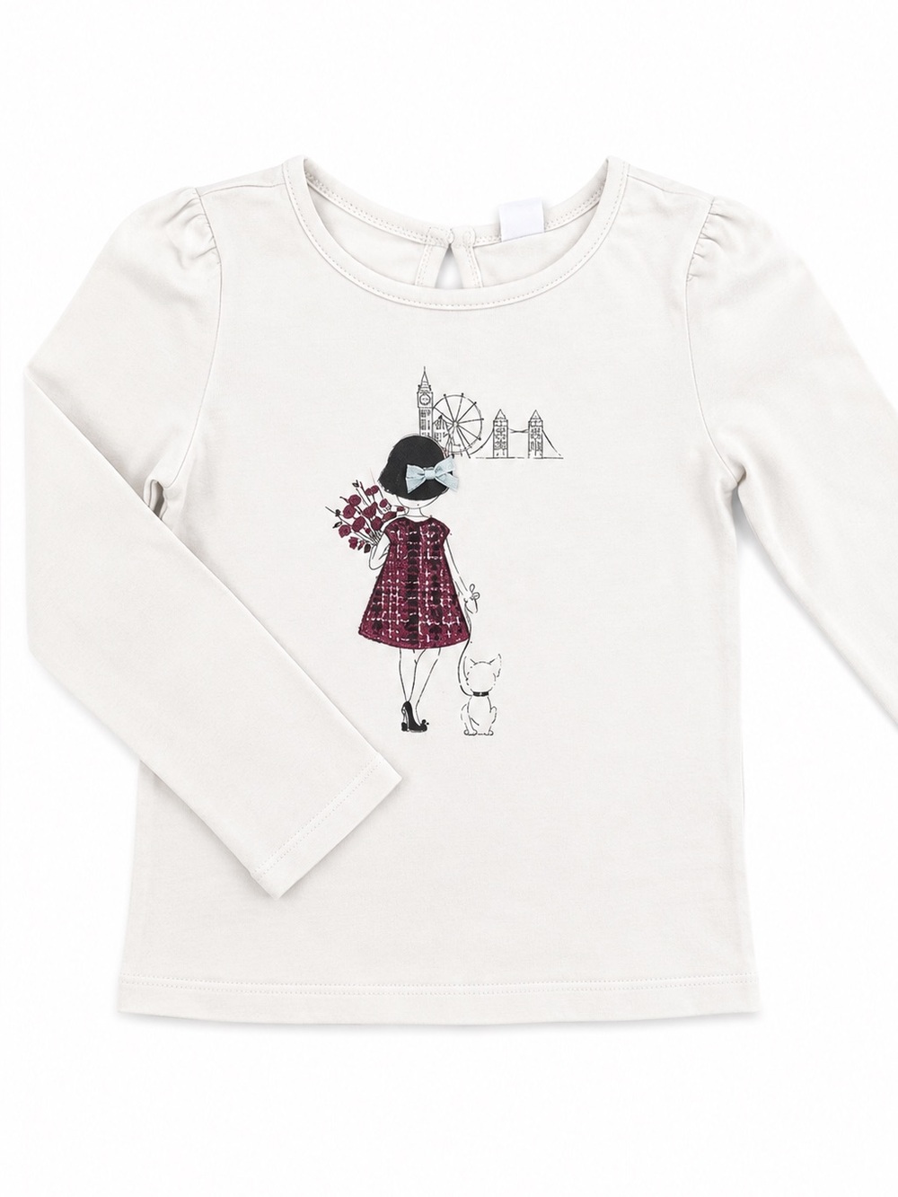 Janie and Jack Off-White Long-Sleeve Tee